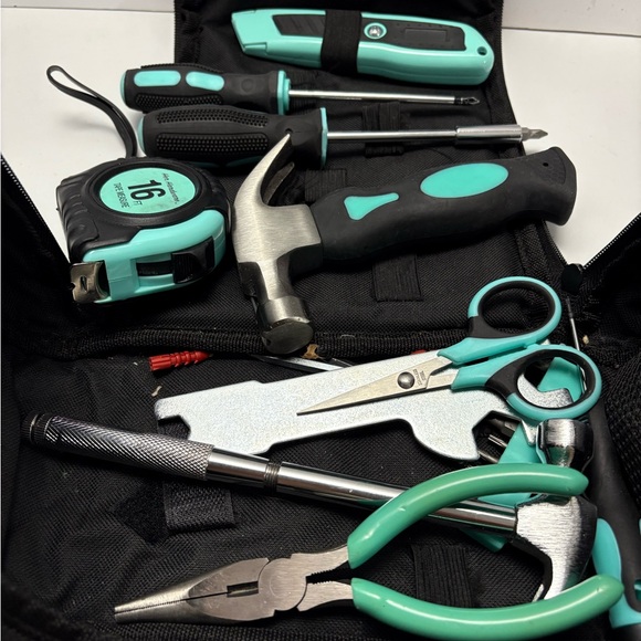 Her Hardware Tool Bag with Assorted Tools – Compact Durable Carry Case Set - Picture 5 of 9